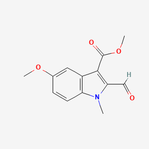 molecular formula C13H13NO4 B8806199 Methyl 2-formyl-5-methoxy-1-methyl-1H-indole-3-carboxylate CAS No. 152593-20-9