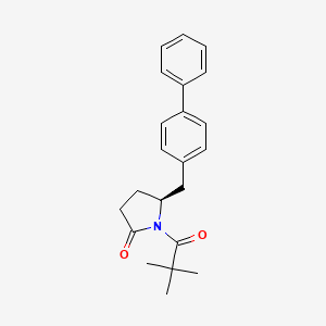 molecular formula C22H25NO2 B8806200 (S)-5-[(biphenyl-4-yl)methyl]-1-(2,2-dimethylpropionyl)pyrrolidin-2-one 