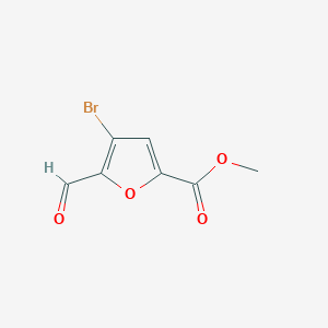 molecular formula C7H5BrO4 B8806214 Methyl 4-bromo-5-formylfuran-2-carboxylate 