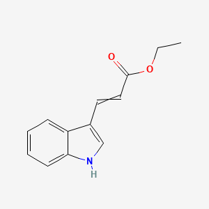 molecular formula C13H13NO2 B8806230 2-Propenoic acid, 3-(1H-indol-3-yl)-, ethyl ester 