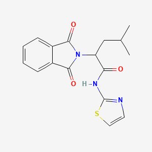molecular formula C17H17N3O3S B8806273 2-(1,3-dioxoisoindolin-2-yl)-4-methyl-N-(thiazol-2-yl)pentanamide 