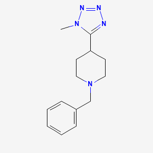 molecular formula C14H19N5 B8806327 1-Benzyl-4-(1-methyl-1H-tetrazol-5-YL)piperidine 