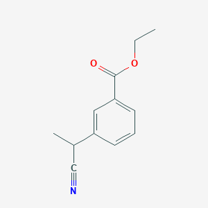 molecular formula C12H13NO2 B8806467 Ethyl 3-(1-cyanoethyl)benzoate 