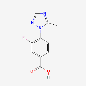 3-Fluoro-4-(5-methyl-1H-1,2,4-triazol-1-yl)benzoic acid