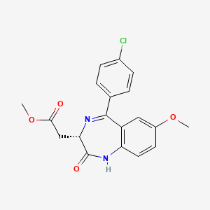 molecular formula C19H17ClN2O4 B8806524 (S)-methyl 2-(5-(4-chlorophenyl)-7-methoxy-2-oxo-2,3-dihydro-1H-benzo[e][1,4]diazepin-3-yl)acetate 