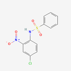 molecular formula C12H9ClN2O4S B8806544 N-(4-Chloro-2-nitrophenyl)benzenesulfonamide CAS No. 735-58-0