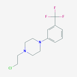 molecular formula C13H16ClF3N2 B8806563 1-(2-Chloroethyl)-4-[3-(trifluoromethyl)phenyl]piperazine 
