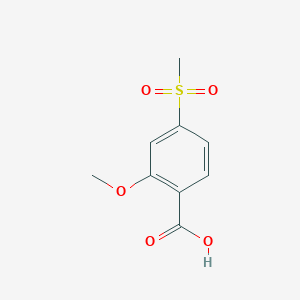 molecular formula C9H10O5S B8806577 2-Methoxy-4-(methylsulfonyl)benzoic acid CAS No. 114086-41-8