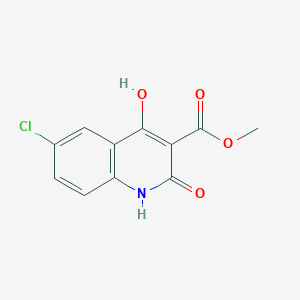 molecular formula C11H8ClNO4 B8806584 Methyl 6-chloro-4-hydroxy-2-oxo-1,2-dihydroquinoline-3-carboxylate 