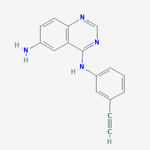 molecular formula C16H12N4 B8806588 N4-(3-Ethynylphenyl)quinazoline-4,6-diamine 