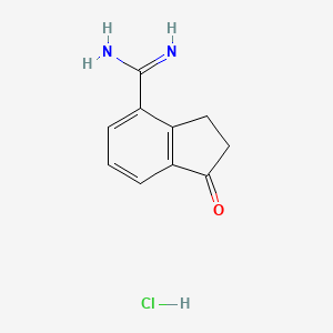 1-Oxo-2,3-dihydro-1H-indene-4-carboximidamide hydrochloride