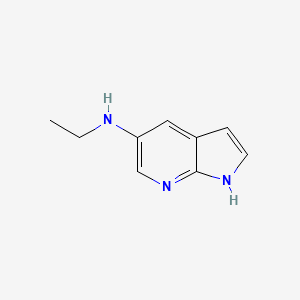 molecular formula C9H11N3 B8806621 N-ethyl-1H-pyrrolo[2,3-b]pyridin-5-amine CAS No. 651744-45-5