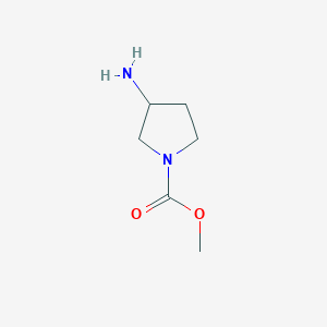 molecular formula C6H12N2O2 B8806684 Methyl 3-aminopyrrolidine-1-carboxylate CAS No. 233764-45-9