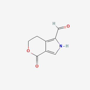 molecular formula C8H7NO3 B8806782 4-Oxo-2,4,6,7-tetrahydropyrano[3,4-C]pyrrole-1-carbaldehyde 