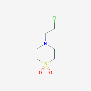 molecular formula C6H12ClNO2S B8806820 4-(2-Chloroethyl)thiomorpholine 1,1-dioxide 