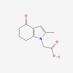 molecular formula C11H13NO3 B8806868 2-(2-Methyl-4-oxo-4,5,6,7-tetrahydro-1H-indol-1-YL)acetic acid 