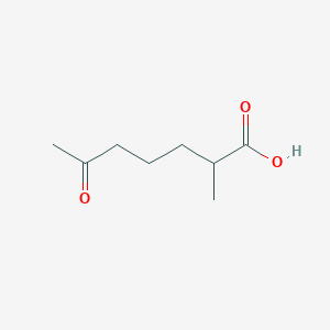 molecular formula C8H14O3 B8806887 2-Methyl-6-oxoheptanoic acid 