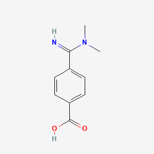 molecular formula C10H12N2O2 B8806890 4-((Dimethylamino)iminomethyl)benzoic acid CAS No. 244257-76-9