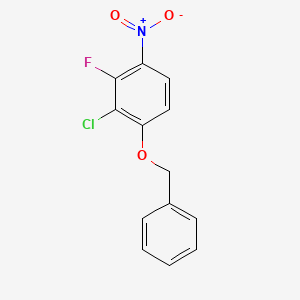 molecular formula C13H9ClFNO3 B8806904 1-(Benzyloxy)-2-chloro-3-fluoro-4-nitrobenzene 