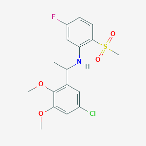 N-(1-(5-Chloro-2,3-dimethoxyphenyl)ethyl)-5-fluoro-2-(methylsulfonyl)benzenamine