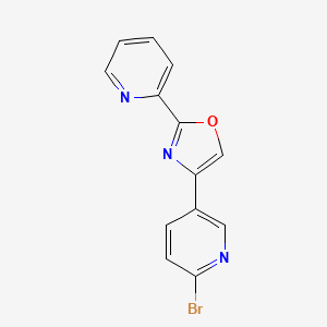 molecular formula C13H8BrN3O B8807021 2-(4-(6-Bromopyridin-3-YL)oxazol-2-YL)pyridine 