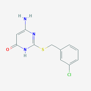molecular formula C11H10ClN3OS B8807040 4-Amino-2-(3-chlorophenylmethylthio)-6-hydroxypyrimidine 