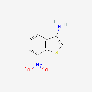 molecular formula C8H6N2O2S B8807066 7-Nitrobenzo[b]thiophen-3-amine 