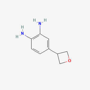 molecular formula C9H12N2O B8807070 4-(Oxetan-3-YL)benzene-1,2-diamine 