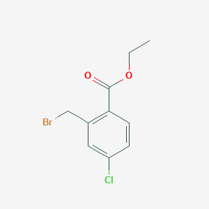 molecular formula C10H10BrClO2 B8807076 Ethyl 2-(bromomethyl)-4-chlorobenzoate CAS No. 15365-28-3