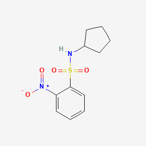 molecular formula C11H14N2O4S B8807112 N-cyclopentyl-2-nitrobenzenesulfonamide 