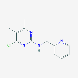 molecular formula C12H13ClN4 B8807115 4-chloro-5,6-dimethyl-N-(pyridin-2-ylmethyl)pyrimidin-2-amine 