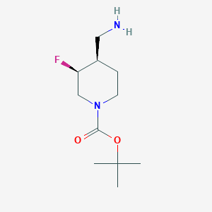 molecular formula C11H21FN2O2 B8807139 tert-butyl (3S,4R)-4-(aminomethyl)-3-fluoropiperidine-1-carboxylate 