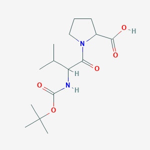 molecular formula C15H26N2O5 B8807195 1-(2-((tert-Butoxycarbonyl)amino)-3-methylbutanoyl)proline 