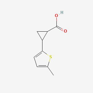 molecular formula C9H10O2S B8807254 2-(5-Methylthiophen-2-yl)cyclopropane-1-carboxylic acid 