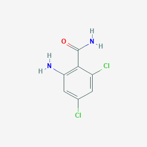molecular formula C7H6Cl2N2O B8807285 2-Amino-4,6-dichlorobenzamide CAS No. 1044872-57-2