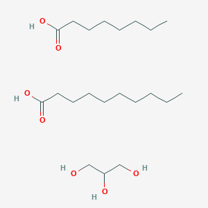 molecular formula C21H44O7 B8807317 Glycerides, C8-10 CAS No. 72480-00-3