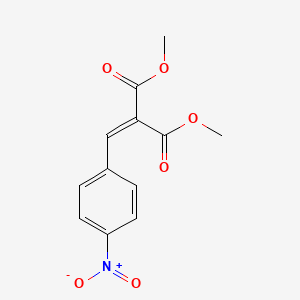 molecular formula C12H11NO6 B8807327 Propanedioic acid, [(4-nitrophenyl)methylene]-, dimethyl ester CAS No. 38323-22-7