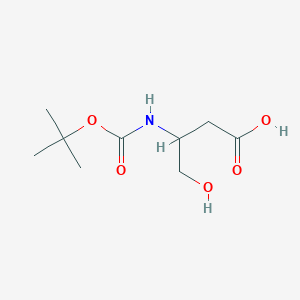 molecular formula C9H17NO5 B8807367 3-Tert-butoxycarbonylamino-4-hydroxy-butyric acid 