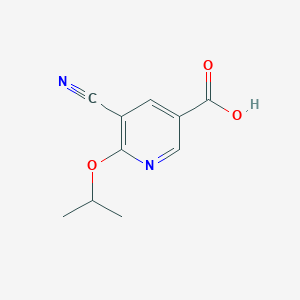 molecular formula C10H10N2O3 B8807381 5-Cyano-6-isopropoxynicotinic acid 