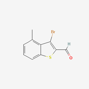 molecular formula C10H7BrOS B8807391 3-Bromo-4-methylbenzo[b]thiophene-2-carbaldehyde 
