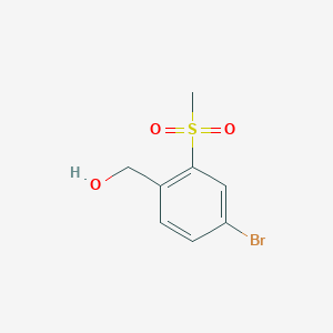 molecular formula C8H9BrO3S B8807401 (4-Bromo-2-(methylsulfonyl)phenyl)methanol CAS No. 773873-27-1