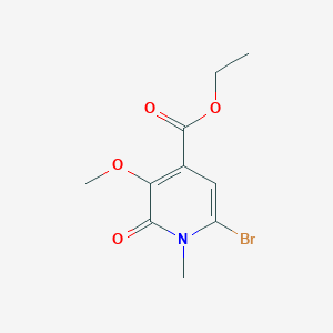 molecular formula C10H12BrNO4 B8807406 Ethyl 6-bromo-3-methoxy-1-methyl-2-oxo-1,2-dihydropyridine-4-carboxylate 
