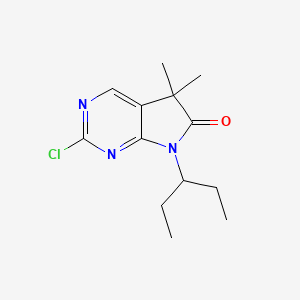 2-Chloro-5,5-dimethyl-7-(pentan-3-yl)-5H-pyrrolo[2,3-d]pyrimidin-6(7H)-one