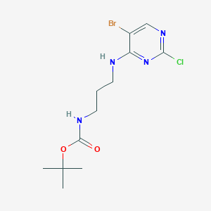 (3-((5-Bromo-2-chloro-4-pyrimidinyl)amino)propyl)-carbamic acid tert-butyl ester