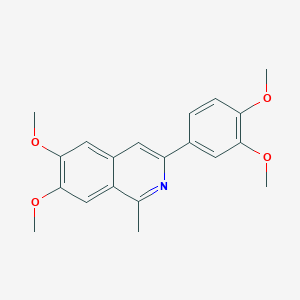 molecular formula C20H21NO4 B8807471 3-(3,4-Dimethoxyphenyl)-6,7-dimethoxy-1-methylisoquinoline CAS No. 35989-93-6