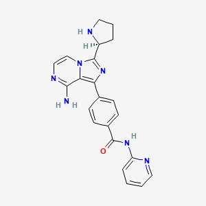 (S)-4-(8-Amino-3-(pyrrolidin-2-yl)imidazo[1,5-a]pyrazin-1-yl)-N-(pyridin-2-yl)benzamide