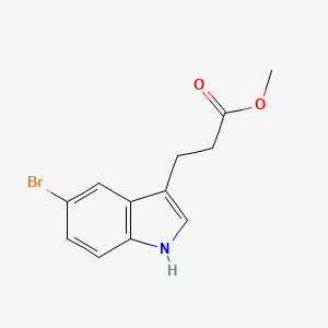 molecular formula C12H12BrNO2 B8807512 Methyl 3-(5-bromo-1H-indol-3-yl)propanoate 