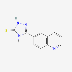 molecular formula C12H10N4S B8807580 4-Methyl-5-(quinolin-6-yl)-4H-1,2,4-triazole-3-thiol 
