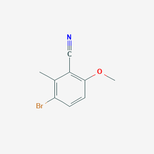 molecular formula C9H8BrNO B8807586 3-Bromo-6-methoxy-2-methylbenzonitrile 