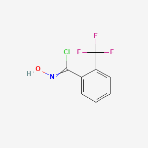 molecular formula C8H5ClF3NO B8807592 N-Hydroxy-2-(trifluoromethyl)benzene-1-carboximidoyl chloride 